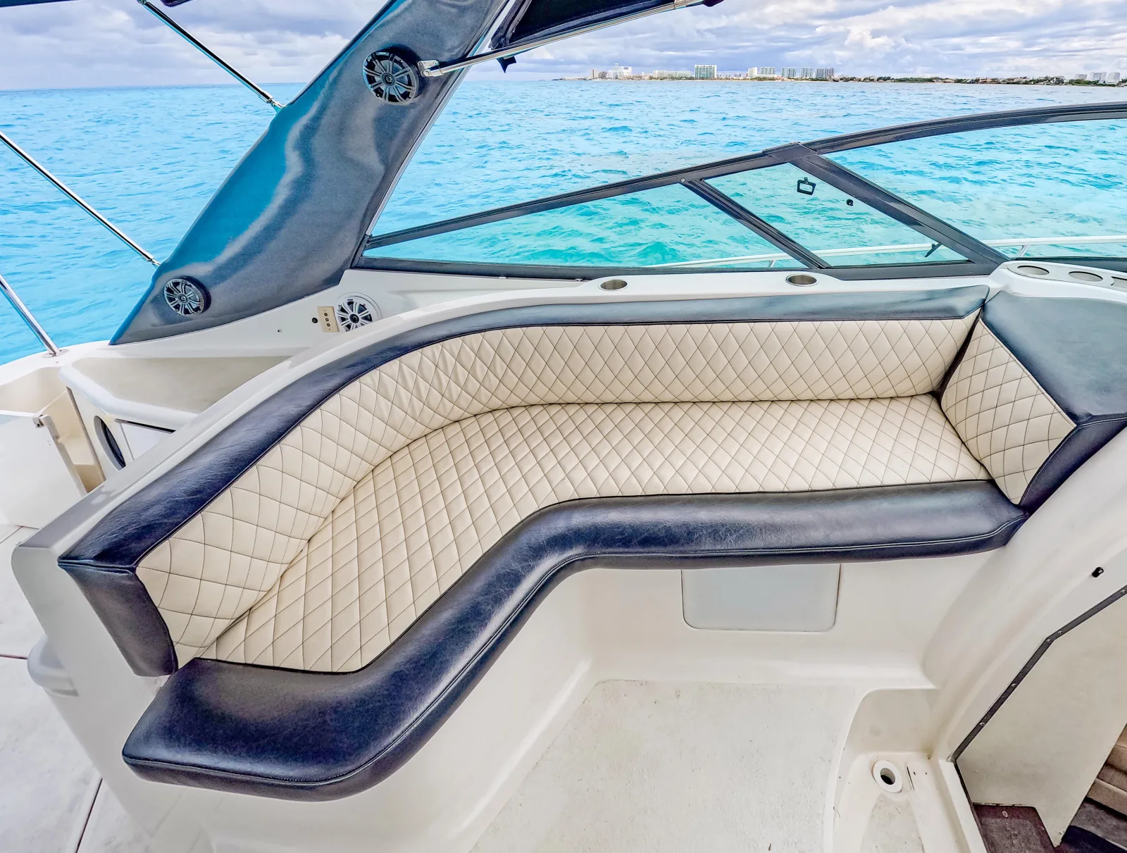 Big Time cushioned seating on deck
