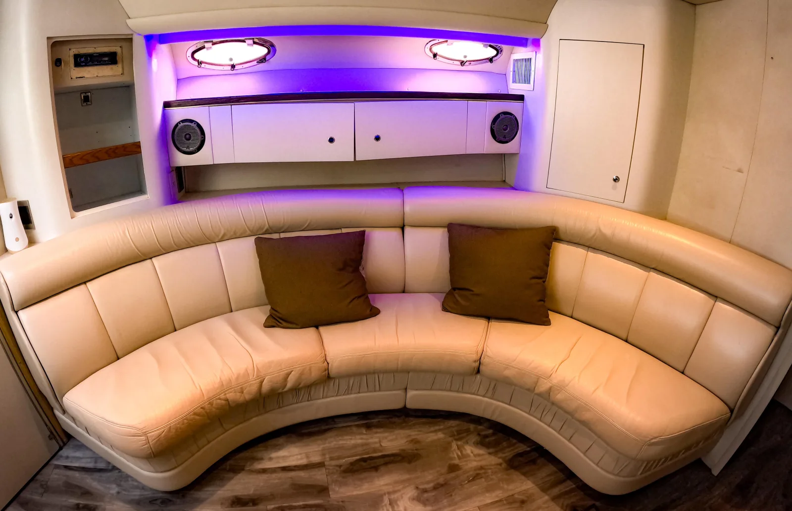 Big Time indoor lounge with curved seating