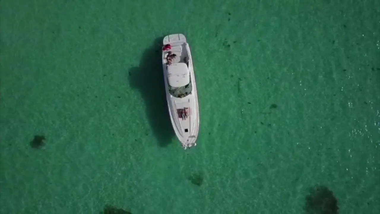 A private yacht day on the turquoise Caribbean Sea