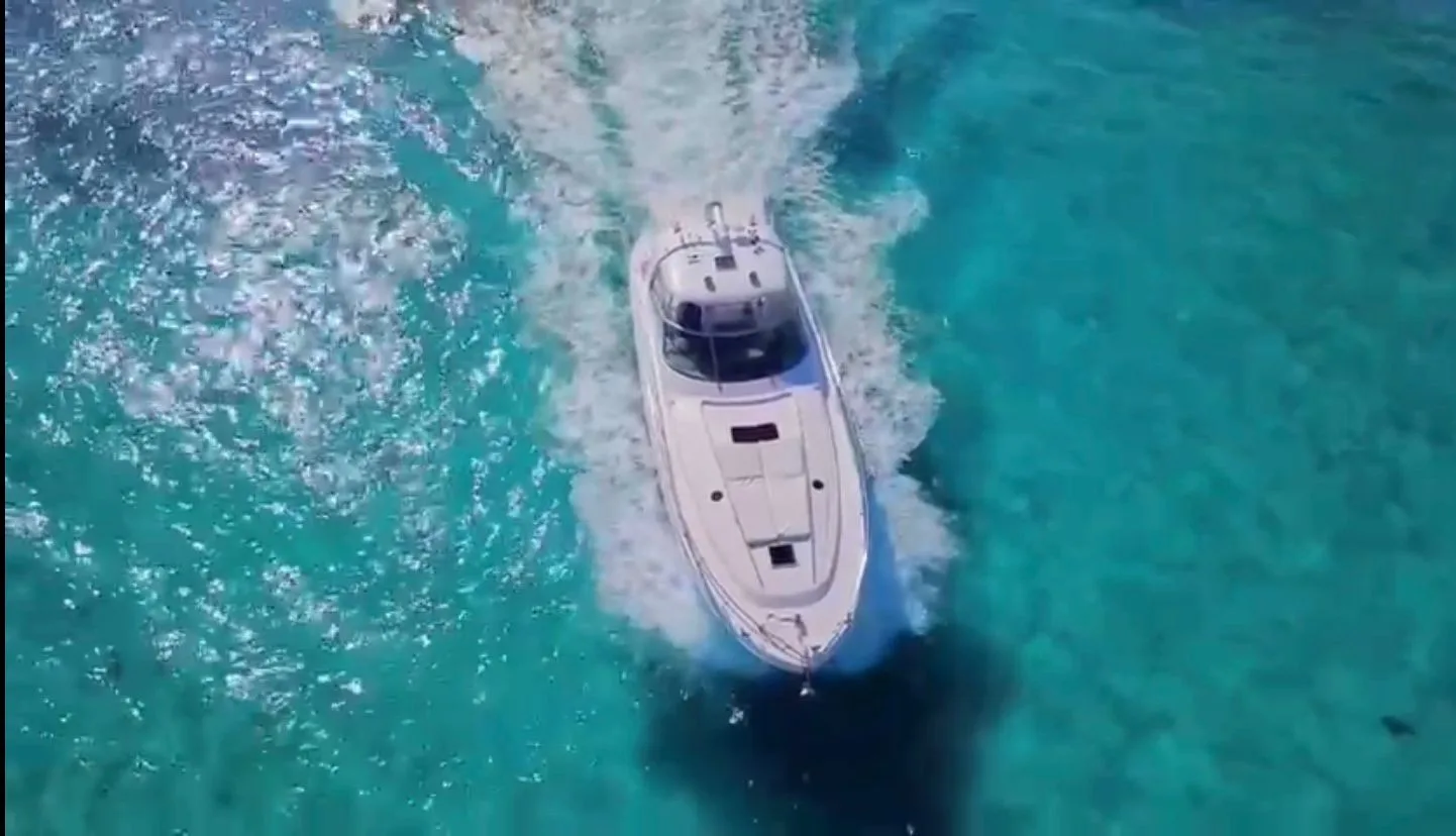 Aerial view of Tritón on the water